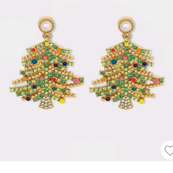 Sugarfix by Baublebar Christmas Holiday Tree Earrings NWT - Picture 3 of 5